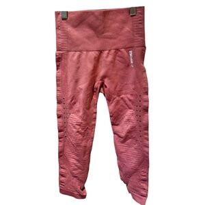 Gymshark Energy Crop High Waisted Leggings Dusty‎ Pink Size XS NWT